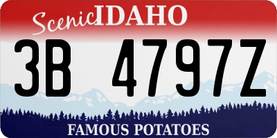 ID license plate 3B4797Z