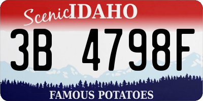 ID license plate 3B4798F