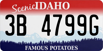 ID license plate 3B4799G