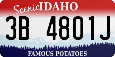 ID license plate 3B4801J