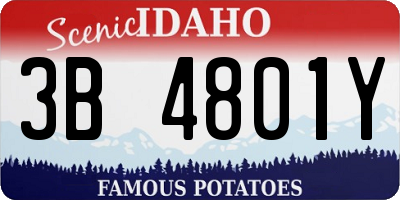 ID license plate 3B4801Y