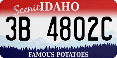 ID license plate 3B4802C