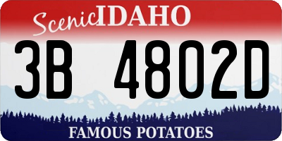 ID license plate 3B4802D