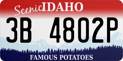 ID license plate 3B4802P