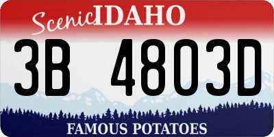 ID license plate 3B4803D