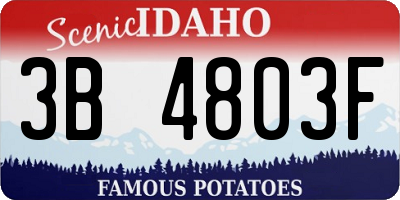 ID license plate 3B4803F