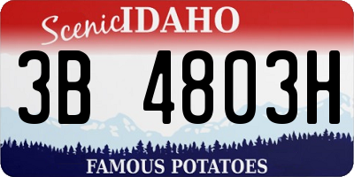 ID license plate 3B4803H
