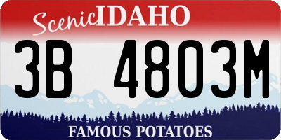 ID license plate 3B4803M