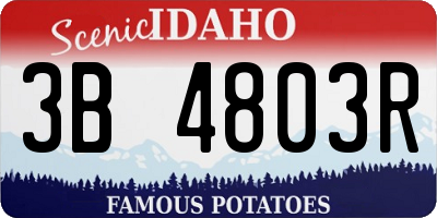 ID license plate 3B4803R