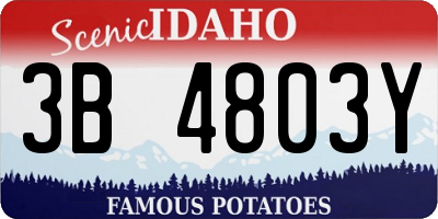 ID license plate 3B4803Y