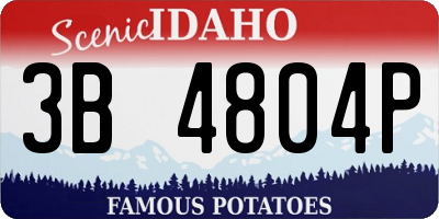 ID license plate 3B4804P