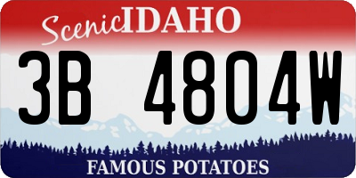 ID license plate 3B4804W
