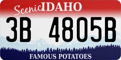 ID license plate 3B4805B