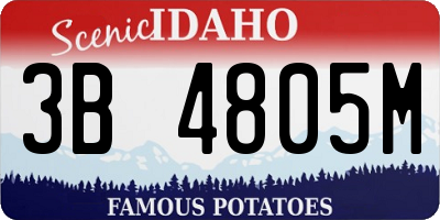 ID license plate 3B4805M