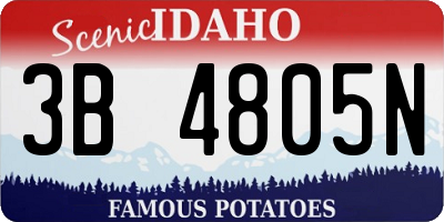 ID license plate 3B4805N