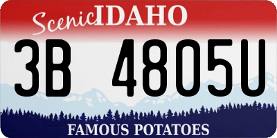ID license plate 3B4805U