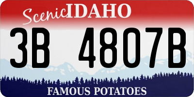 ID license plate 3B4807B