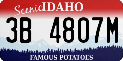ID license plate 3B4807M