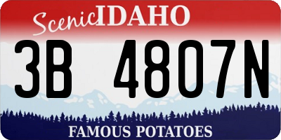 ID license plate 3B4807N