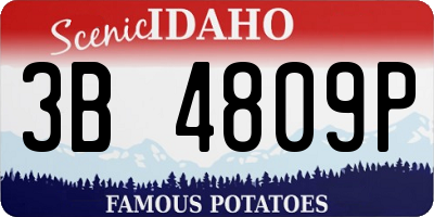 ID license plate 3B4809P