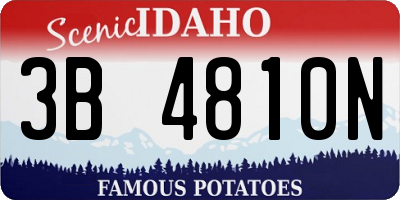 ID license plate 3B4810N