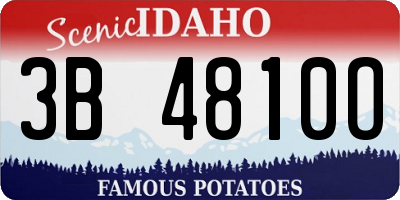 ID license plate 3B4810O