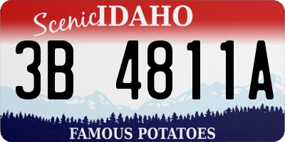 ID license plate 3B4811A