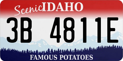 ID license plate 3B4811E