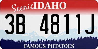 ID license plate 3B4811J