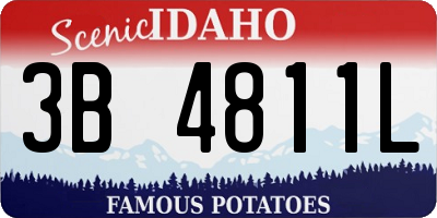 ID license plate 3B4811L