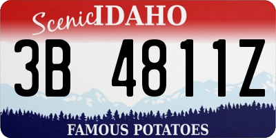 ID license plate 3B4811Z