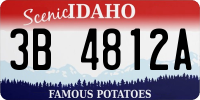 ID license plate 3B4812A