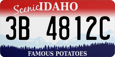 ID license plate 3B4812C