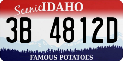 ID license plate 3B4812D