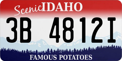 ID license plate 3B4812I