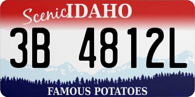 ID license plate 3B4812L