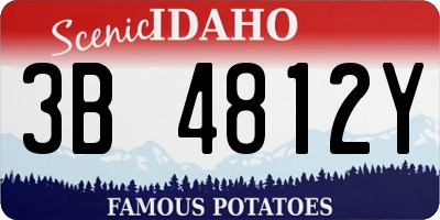 ID license plate 3B4812Y