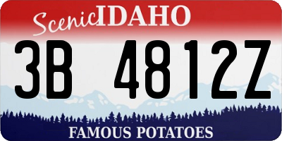 ID license plate 3B4812Z