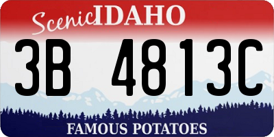 ID license plate 3B4813C