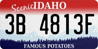 ID license plate 3B4813F