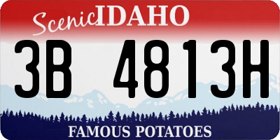 ID license plate 3B4813H