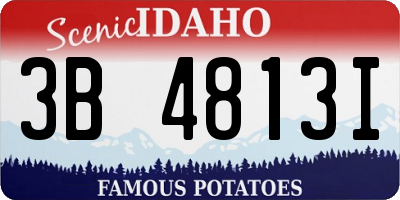 ID license plate 3B4813I