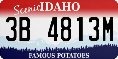 ID license plate 3B4813M