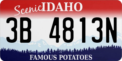 ID license plate 3B4813N