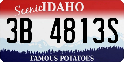 ID license plate 3B4813S