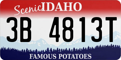 ID license plate 3B4813T