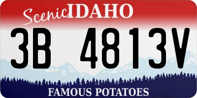 ID license plate 3B4813V