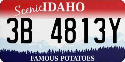 ID license plate 3B4813Y
