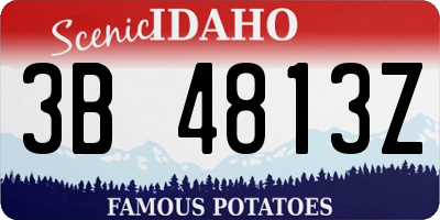 ID license plate 3B4813Z