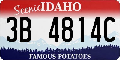 ID license plate 3B4814C